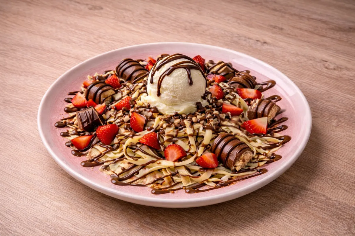 Crepe Spaghetti bei Schöne und das Biest Cafe in Berlin